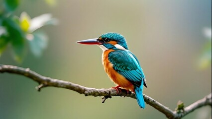 Obraz premium kingfisher on branch