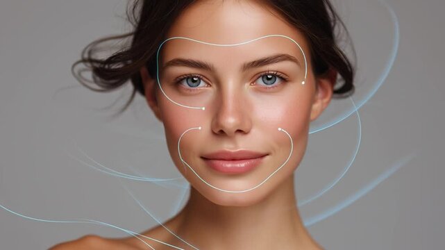 Beauty Technology in Skincare With Clear Skin and Soft Features Generative AI