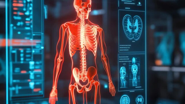 selective focus holographic skeletal system