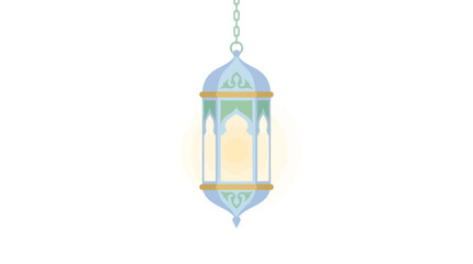 Ornate Hanging Lantern with Intricate Design and Soft Glow.