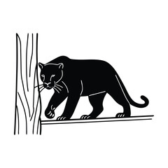 Vector black panther illustration © Gpx