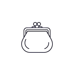 Obraz premium Purse icon for finance and shopping, minimalist vector design