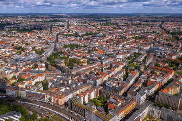 Obraz premium Berlin City Aerial View In Germany