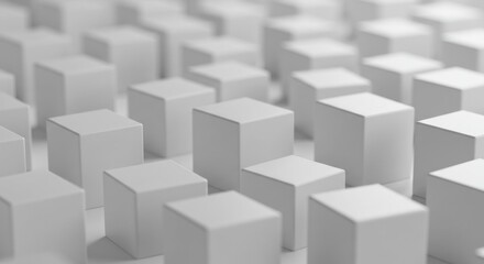 Obraz premium Abstract white cubes arranged in a repeating pattern on a surface