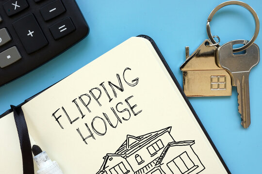 House flipping, real estate investment, property renovation and resale, home improvement project, buying fixer upper, remodeling house for profit, construction and repair concept, flipping property