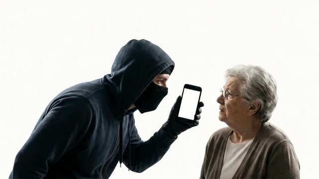 Confronting scammer tactics awareness for seniors in vulnerable situations awareness campaign educational environment close-up view