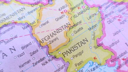 Afghanistan and Pakistan on World Map - Geographic Details © Passionwith