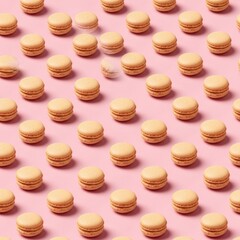 Obraz premium Pink Heart Marshmallow Pattern