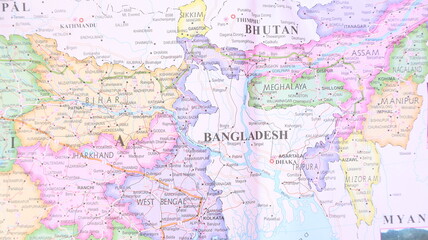 Map of Bangladesh, India, and Southeast Asia: Regional Geography