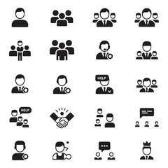 Fototapeta premium Profile, Team & Admin User Icon Set