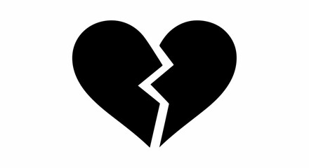 Obraz premium Symbolic representation of a broken heart, symbolizing sadness and loss.