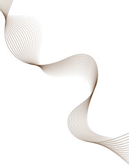 Abstract Flowing Lines Minimal Elegant Background With Curved Brown Waves and Copy Space for Design.
