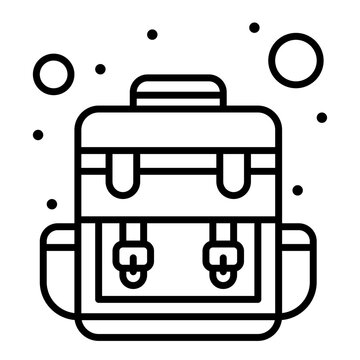 The Explorer's Companion: An illustrative portrayal of a backpack, essential for adventure, designed for the avid explorer. A simple, yet inviting depiction.