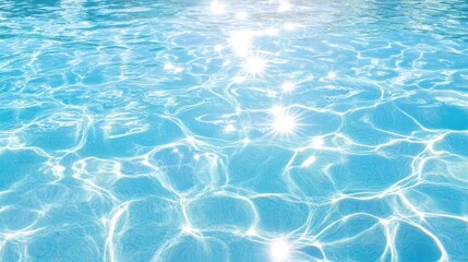 Obraz premium Water Surface: Close-up of crystal-clear water, reflecting sunlight, evokes a sense of freshness and serenity.