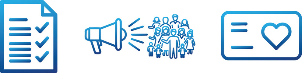 Obraz premium Checklist Document and Email Icons