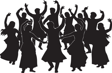 Silhouette of hands cradling a heart isolated on transparent background