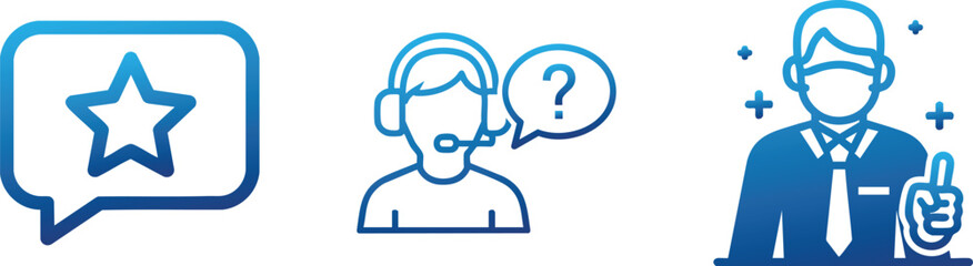 Customer Support and Feedback Icons