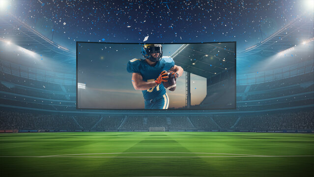 Stadium LED Screen Mockup 1 &ndash; Large Arena Digital Display, Sports Event Advertising Board, Realistic Scoreboard Screen Branding Presentation Template