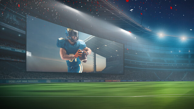 Stadium LED Screen Mockup 2 &ndash; Large Arena Digital Display, Sports Event Advertising Board, Realistic Scoreboard Screen Branding Presentation Template