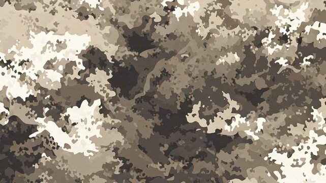 Aerial view of a seamless camouflage pattern in multicam vector style