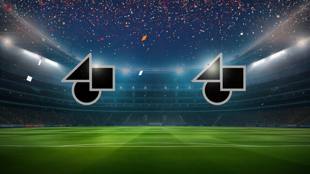 Stadium LED Screen Mockup 3 &ndash; Large Arena Digital Display, Sports Event Advertising Board, Realistic Scoreboard Screen Branding Presentation Template