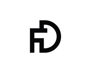 Obraz premium FD Logo Design. FD