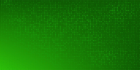 Abstract halftone background of small dots and wavy lines in green colors