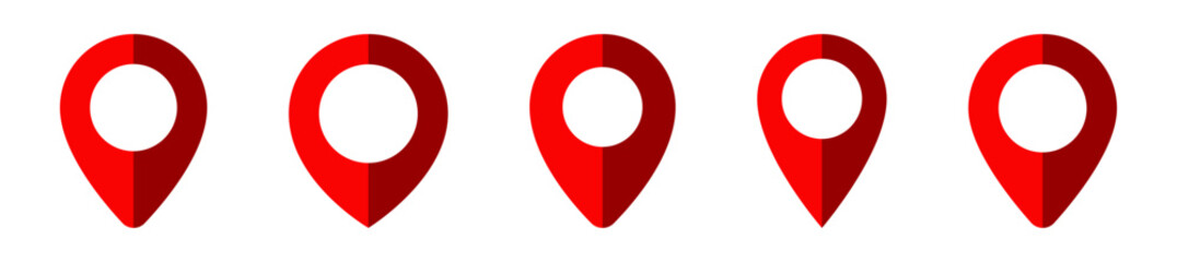 Pin Point Location and GPS Symbol icon variations in solid style for navigation and mapping on transparent background.