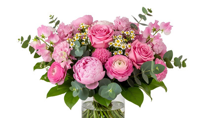 Beautiful pink flowers bouquet for mother's day gift ideas and celebrations
