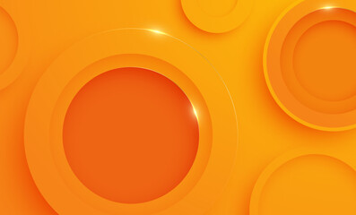 Abstract orange background with glowing circular shapes patterns creating a modern and vibrant design