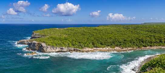 North coast of Grande Terre near plage de la Porte d'Enfer- Caribbean island Guadeloupe