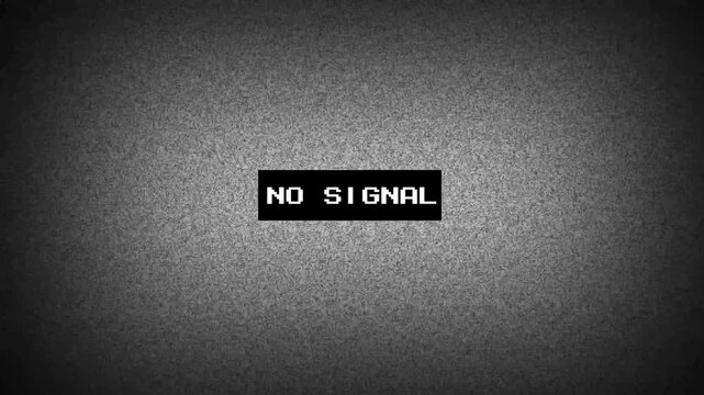 Old Retro TV - Static tv black and white noise caused by no signal reception. Detuned analog tele visor. No signal tv screen static noise error glitch retro vintage broadcast. damage bad interference.