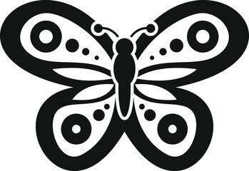 Obraz premium Stylized butterfly icon representing nature, freedom, and transformation