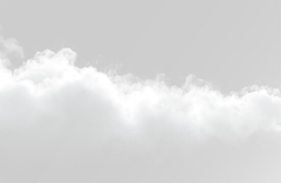 Horizontal white smoke cloud isolated on transparent background, thick rolling vapor formation with soft diffusion and natural flow, realistic atmospheric overlay PNG white cloud effect png