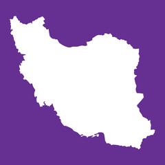 Obraz premium White silhouette of iraq on purple background
