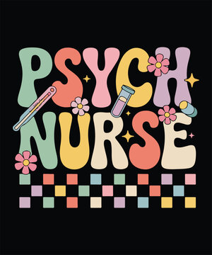PSV Nurse Colorful Medical Appreciation T Shirt Design Healthcare Printable Graphic