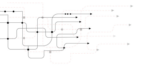 Vector Digital Technology Background with Dynamic Tech Lines &ndash; Futuristic Abstract Data Network Concept technology Design.