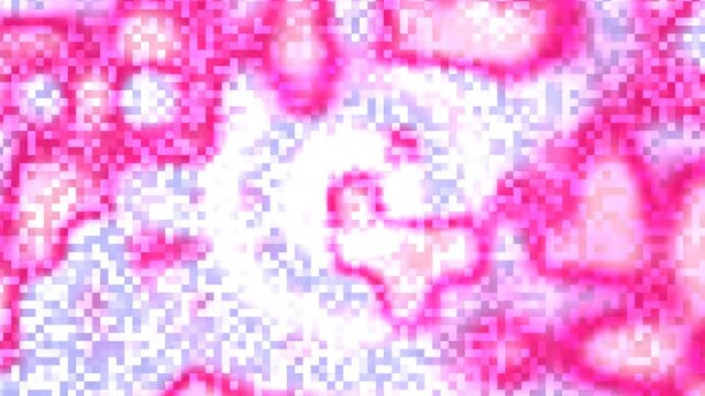Abstract Pink and White Pixelated Background with Dynamic Light Effects.