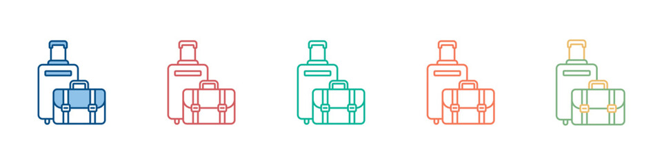 Fototapeta premium Luggage Icon Set Multiple Style Collection