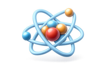 Playful atom structure illustration for science education and creative design projects