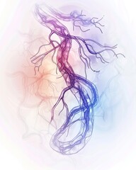 Medical illustration of Ebola Virus Disease, a severe and often fatal viral hemorrhagic fever transmitted through direct contact with bodily fluids. Concept for infectious disease control, epidemic ou