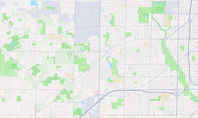 Fototapeta premium New Berlin Wisconsin map
