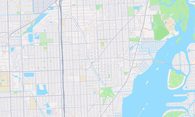 Fototapeta premium North Miami Florida map