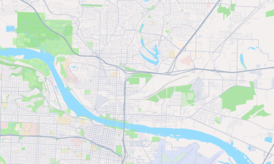 Fototapeta premium North Little Rock Arkansas map