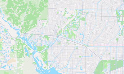 Naklejka premium North Port Florida map