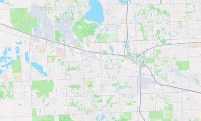 Naklejka premium Novi Michigan map