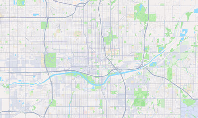 Naklejka premium Oklahoma City Oklahoma map