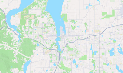 Fototapeta premium Olympia Washington map