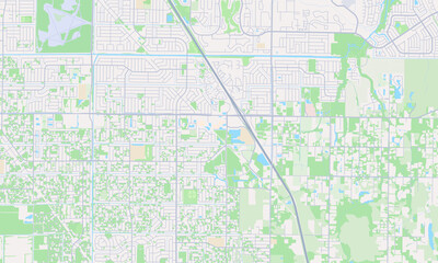 Fototapeta premium Palm Bay Florida map