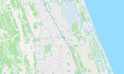 Naklejka premium Palm Coast Florida map